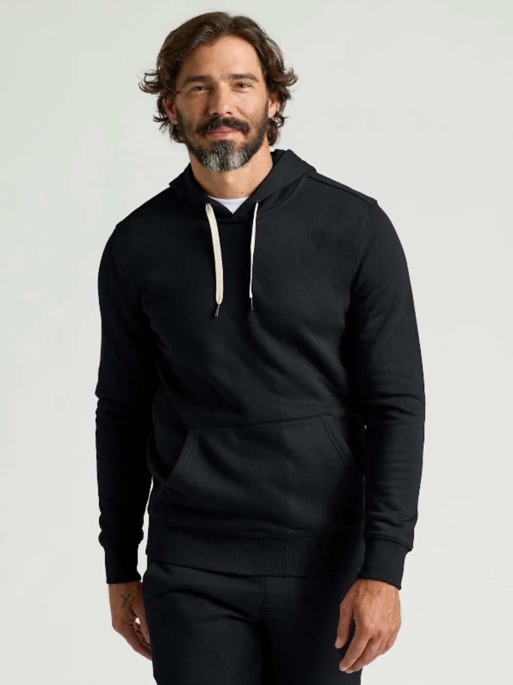 True Classic Charcoal gray Pullover Hoodie with Drawstring XL